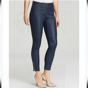Kate Spade Estrella Navy Stretch Leather Pants Size 6